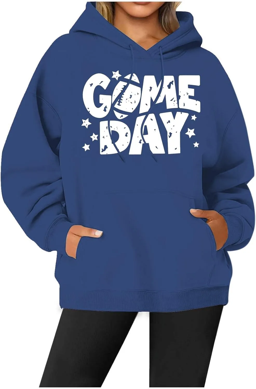 Oversized Hoodies for Women Letter Print Baggy Long Sleeve Stylish Perfect Tops Crew Neck Casual Pullover Sweatshirt