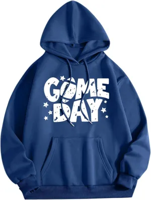 Oversized Hoodies for Women Letter Print Baggy Long Sleeve Stylish Perfect Tops Crew Neck Casual Pullover Sweatshirt