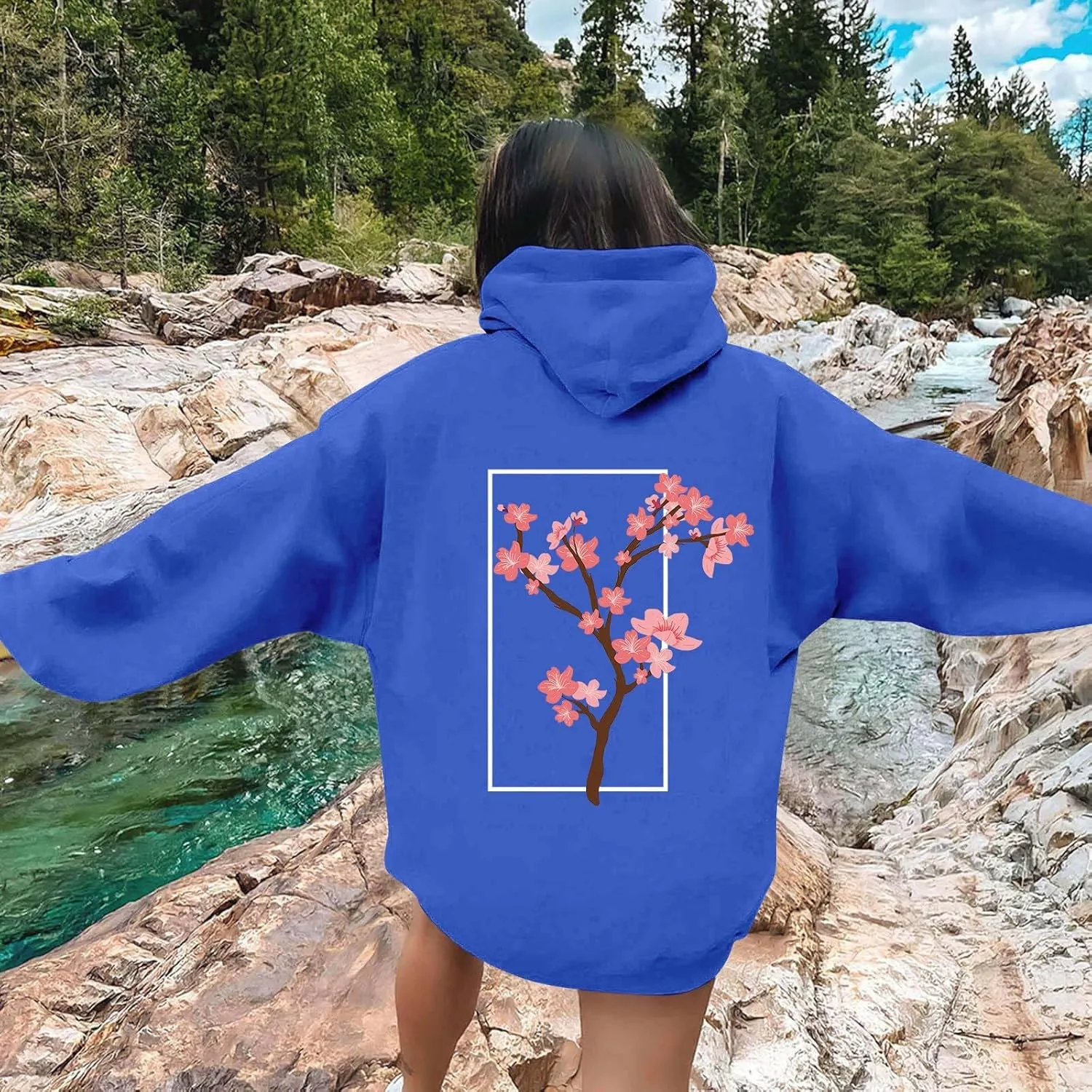 Oversized Hoodies for Women Plus Size Casual Graphic Sweatshirts Y2K Trendy Fall Pullover Top Teen Girls Clothes