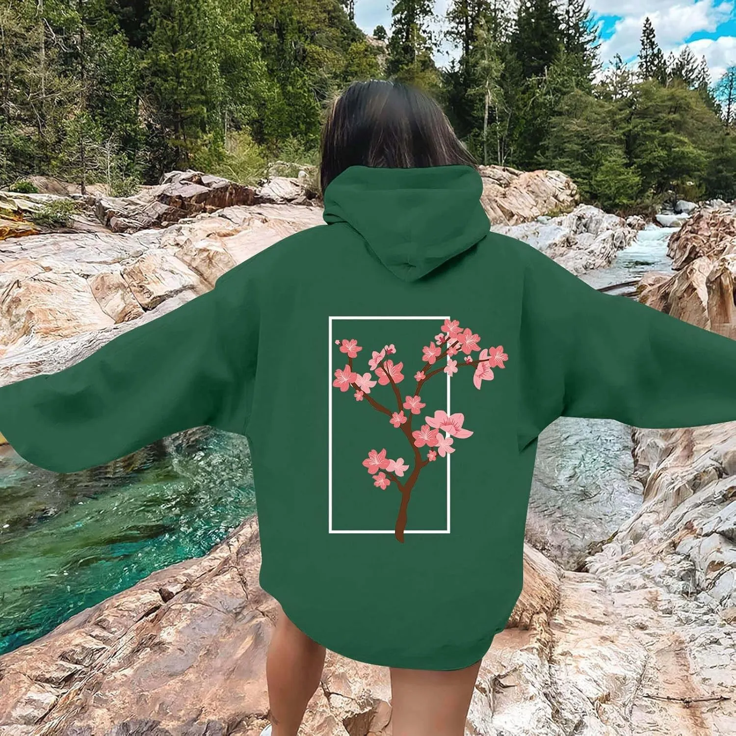 Oversized Hoodies for Women Plus Size Casual Graphic Sweatshirts Y2K Trendy Fall Pullover Top Teen Girls Clothes
