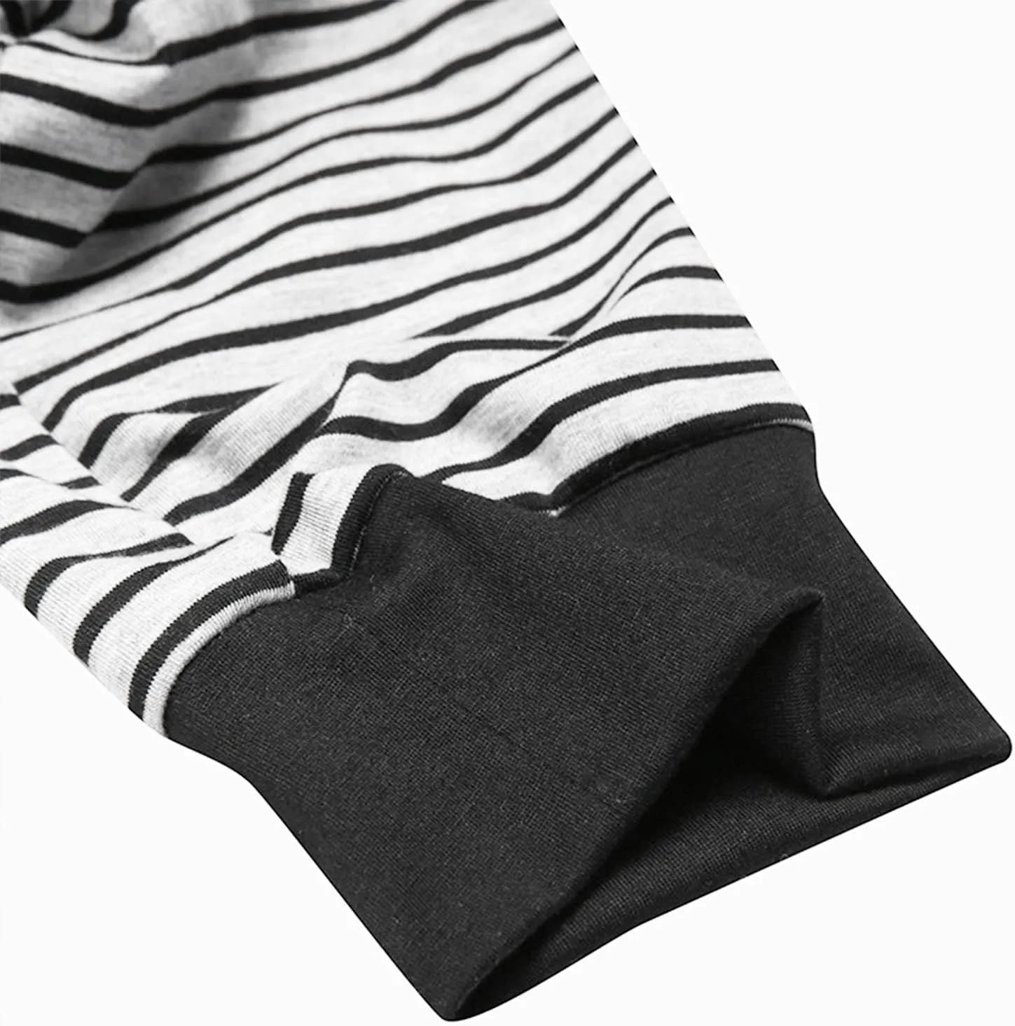 Panegy Men's Long Sleeve Comfortable One Piece Pajama Jumpsuit Stripped Henley Button Onesie Romper Novelty S-3XL