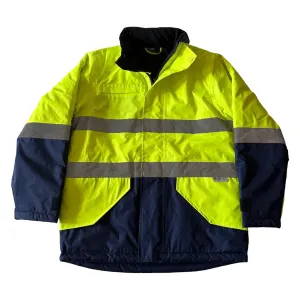 Pilgrim 4631 Mens Hi-Vis Taped Full Zip Jacket with Removable Hood