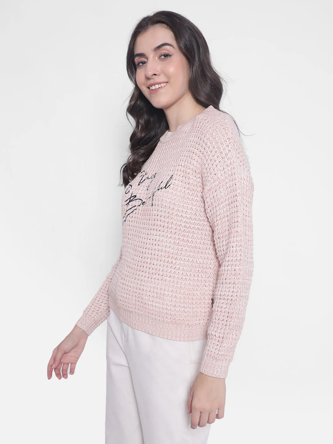 Pink Printed Sweaters