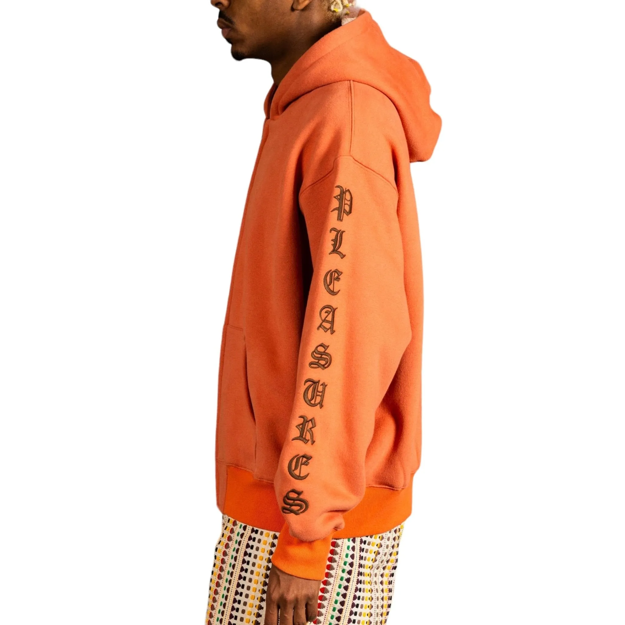 Pleasures Oe Zip Up Hoodie Rust