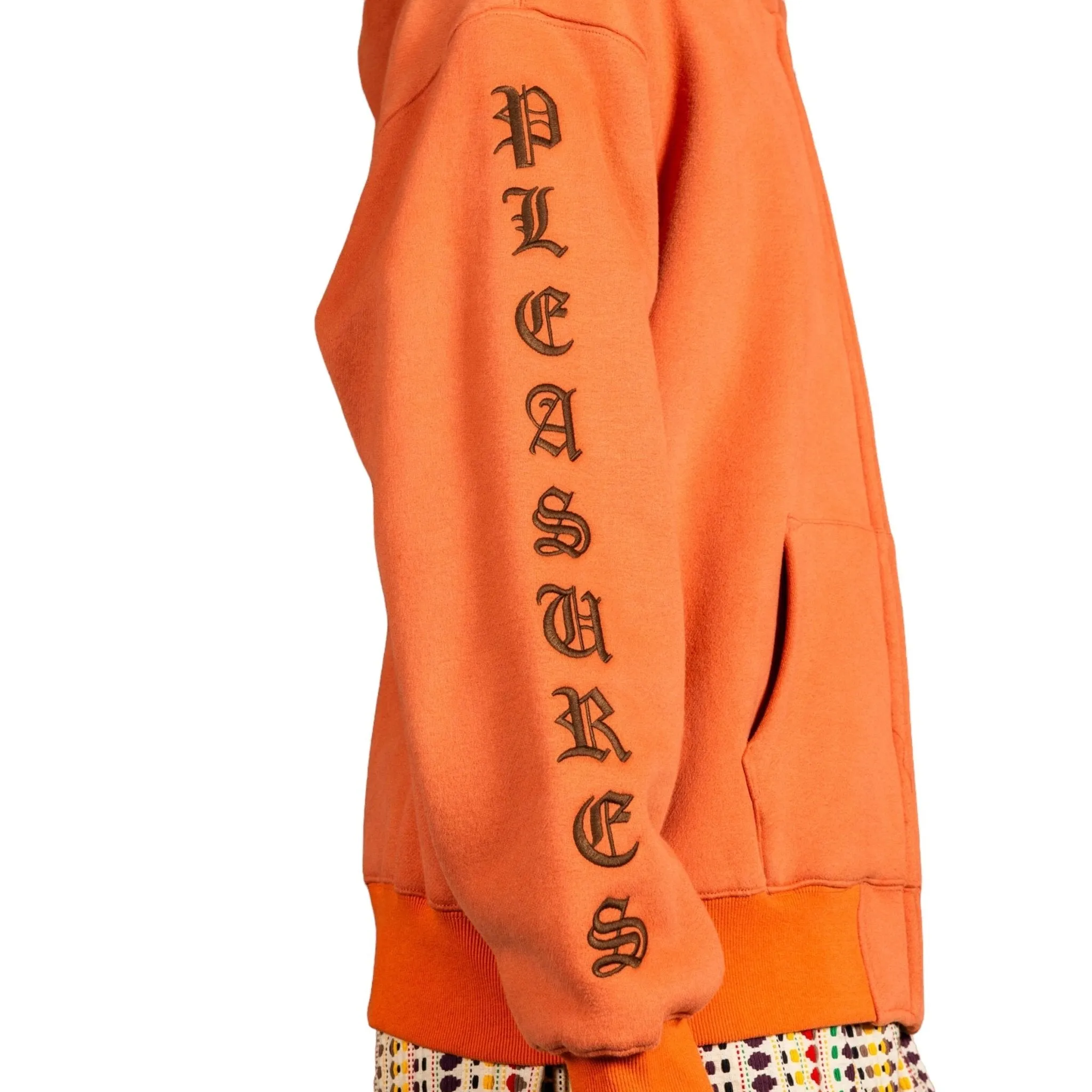 Pleasures Oe Zip Up Hoodie Rust