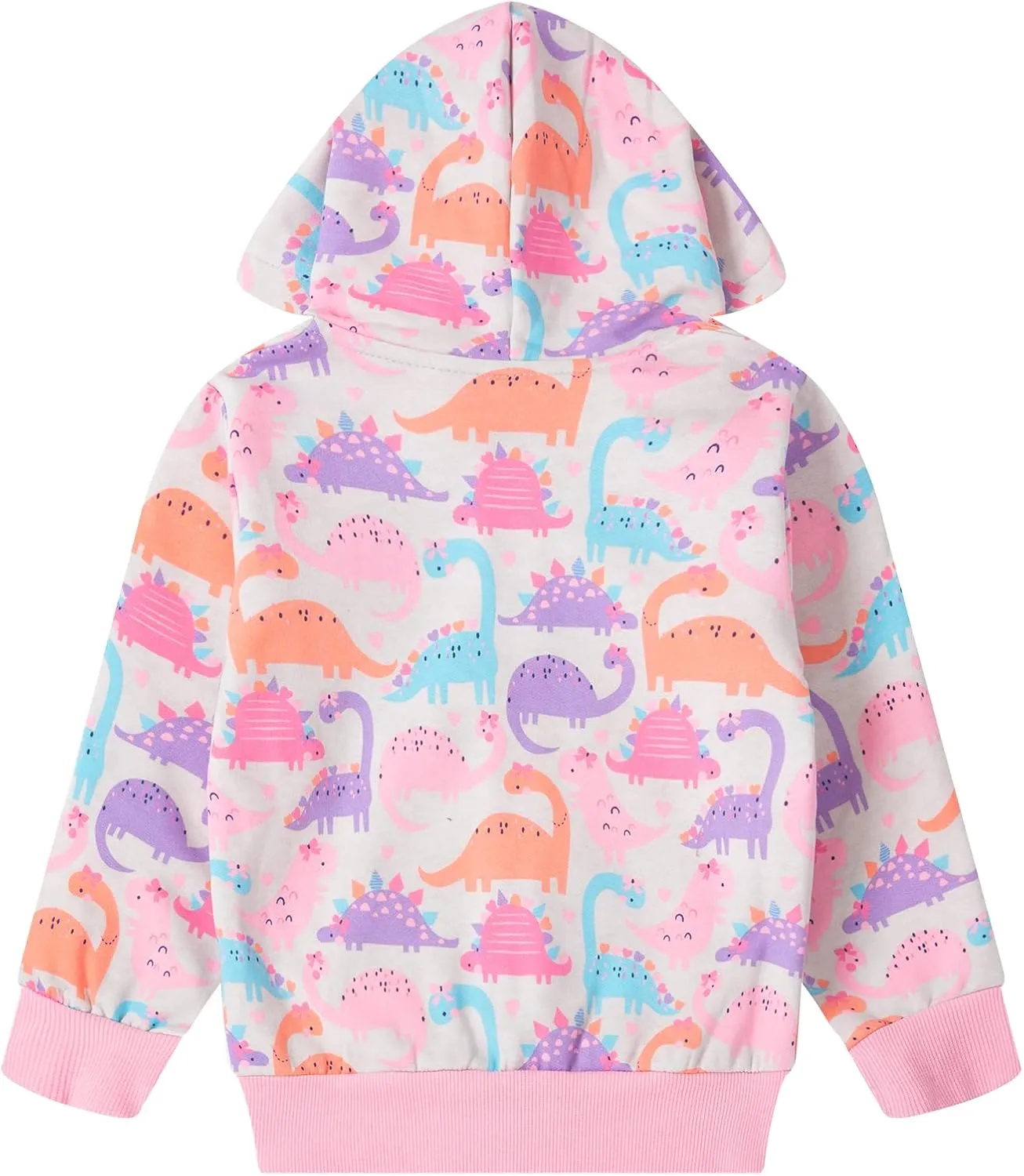 Popshion Toddler Girls Fleece Jackets Cotton Unicorn Hoodie Sweatshirt Fall Winter Zipper Coat Warm Hooded Sweater 2t-7t