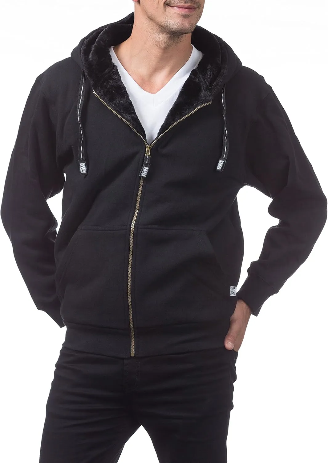 Pro Club Men's Heavyweight Pile Full Zip Hoodie