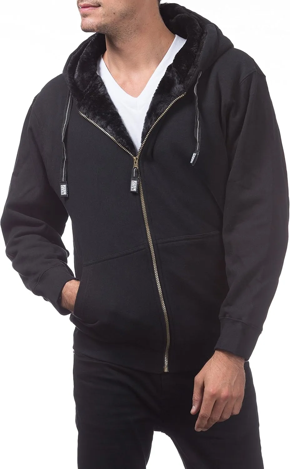 Pro Club Men's Heavyweight Pile Full Zip Hoodie