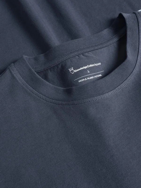 Regular Short Sleeve Heavy Single Jersey Printed T-Shirt GOTS/Vegan (Vintage Indigo)