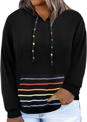 RITERA Plus Size Hoodies For Women Casual Sweatshirt Fall Winter Long Sleeve Oversize Pullover Tops
