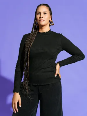Rosalie Top Black Rib Rosalie Top Black Rib