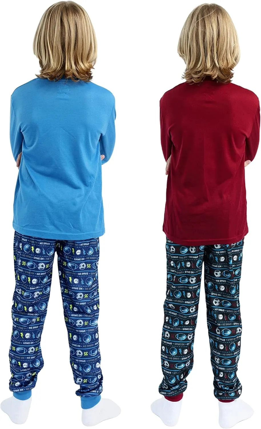 Sleep On It Boys Pajama Pant Set Long-Sleeve Shirts and Pajama Pants Kids Sleepwear With Fun Prints & Comfortable Fit