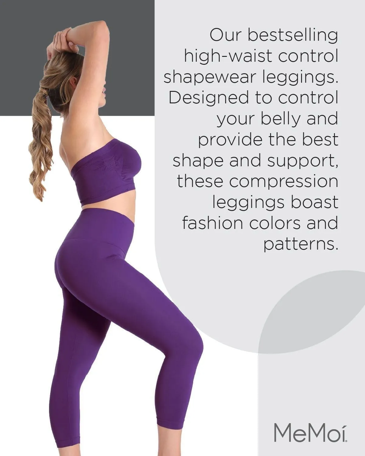 SlimMe Shapewear Leggings, High Waisted Leggings Tummy Control, Comfortable and Breathable Compressions Pants for Women