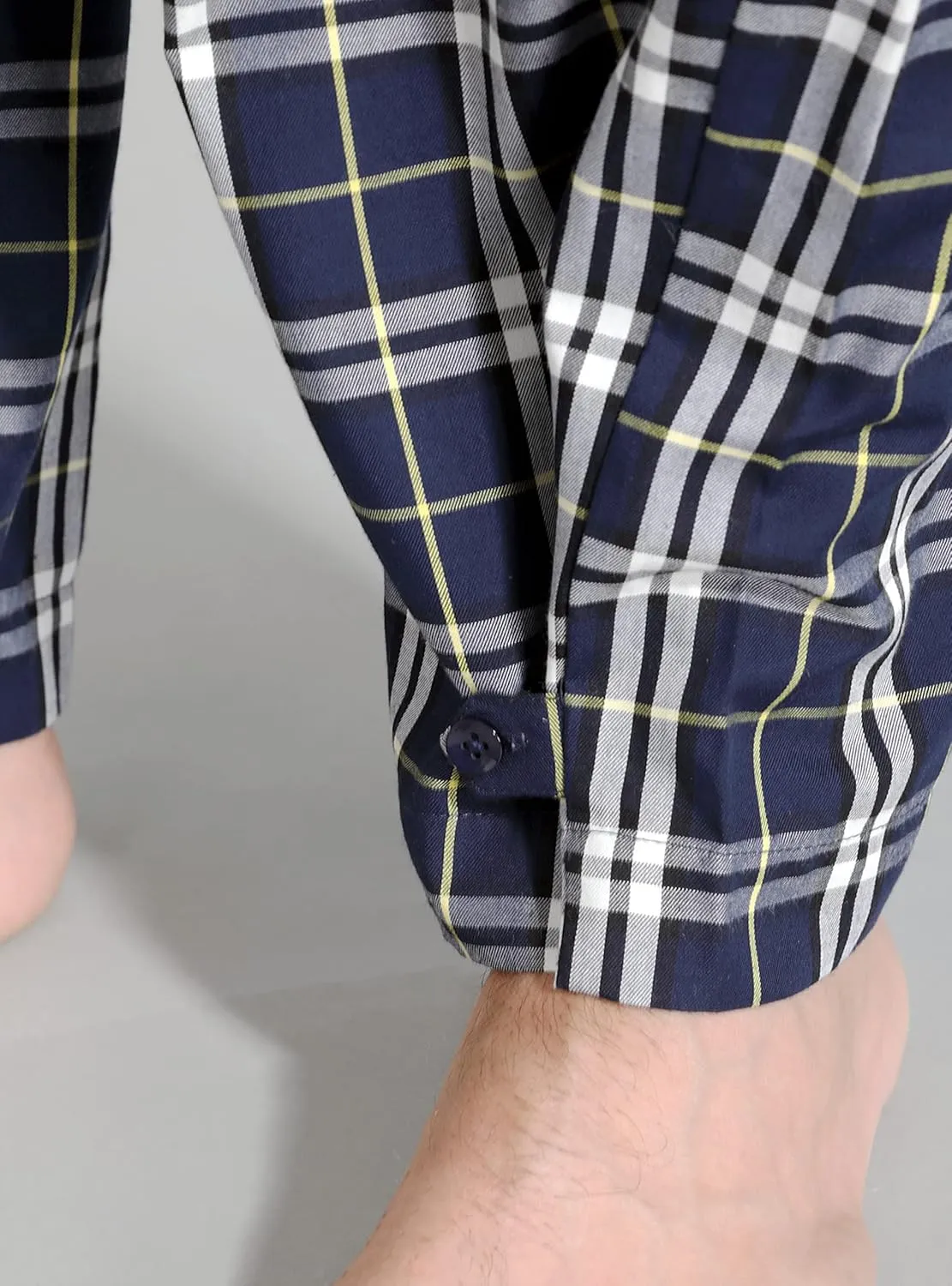 SlumberMee Mens Sleepwear Pajama Sets for Men Soft Comfortable Button-Down Long Sleeve Loungewear PJs