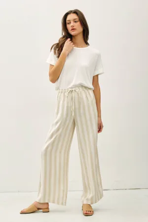 STRIPED LINEN PANTS