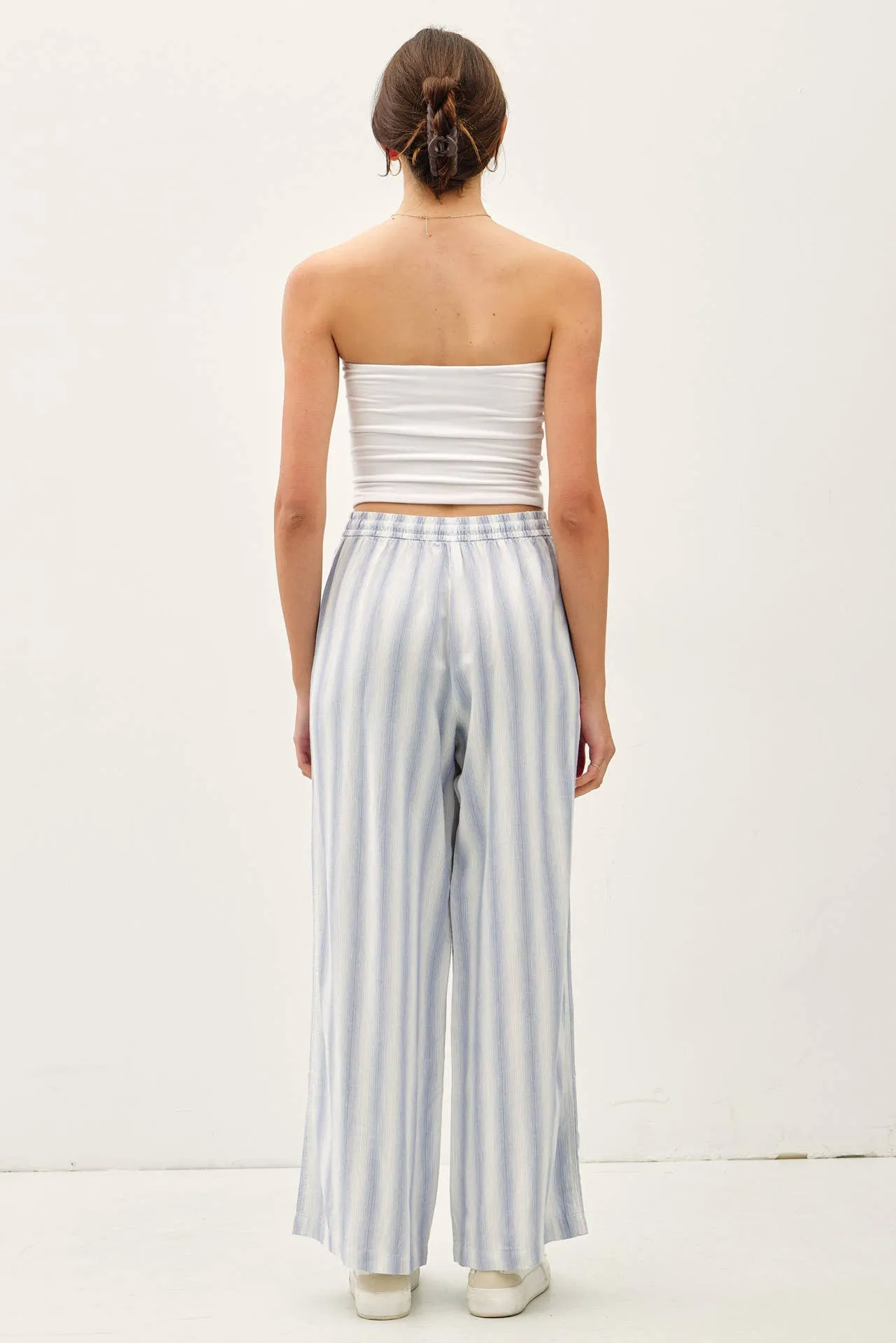 STRIPED LINEN PANTS