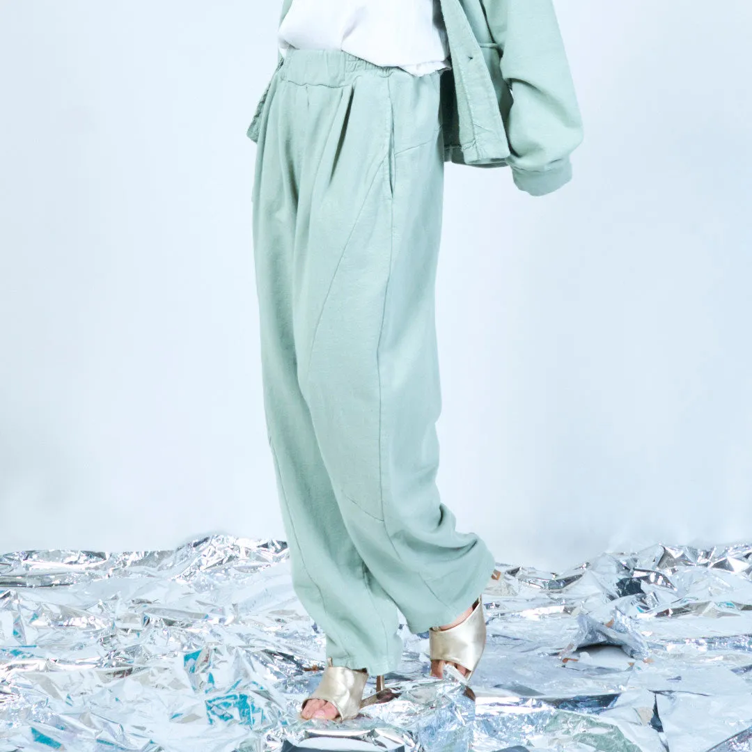 Tapered trousers with elastic waistband wholesale