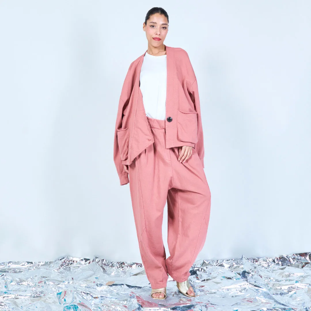 Tapered trousers with elastic waistband wholesale