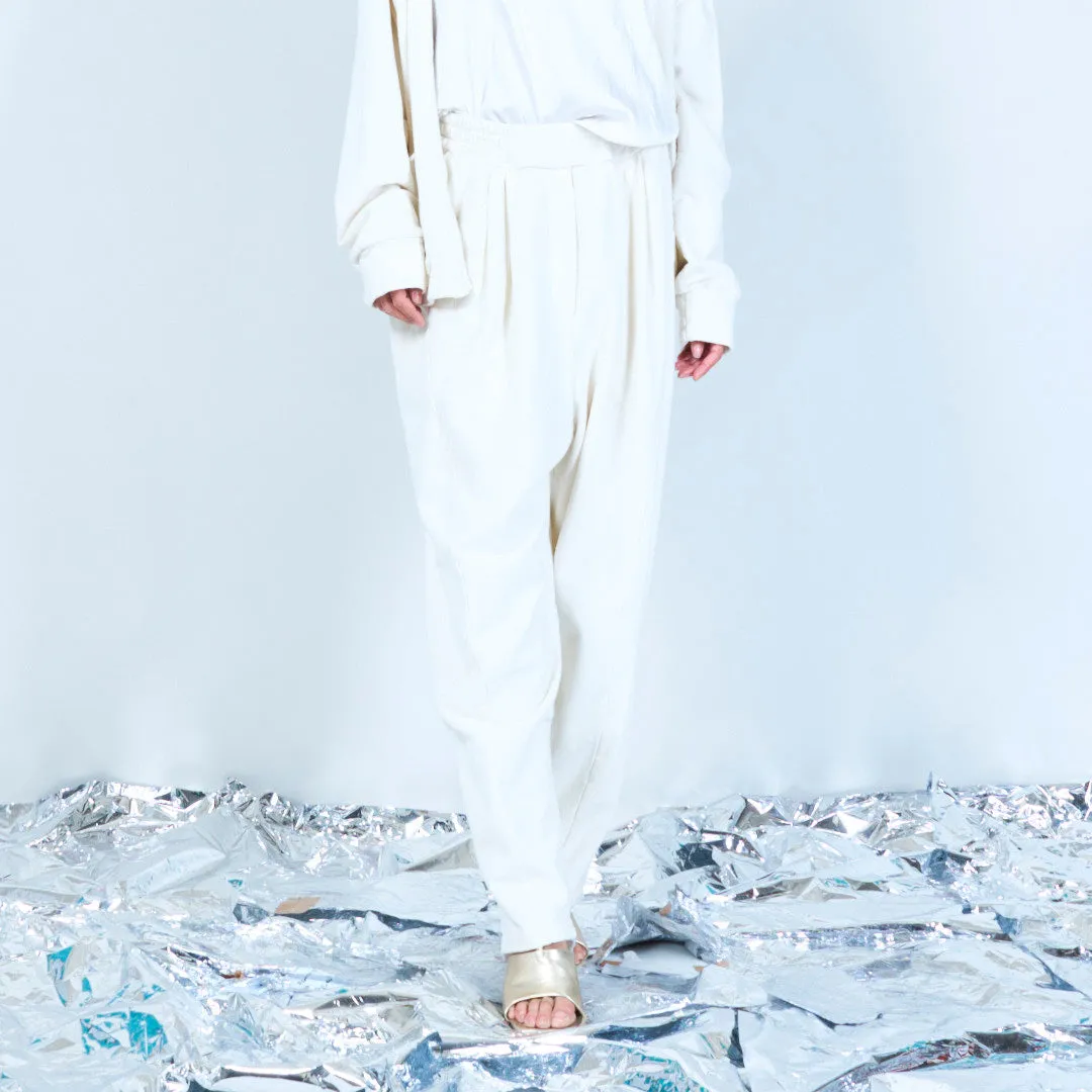 Tapered trousers with elastic waistband wholesale