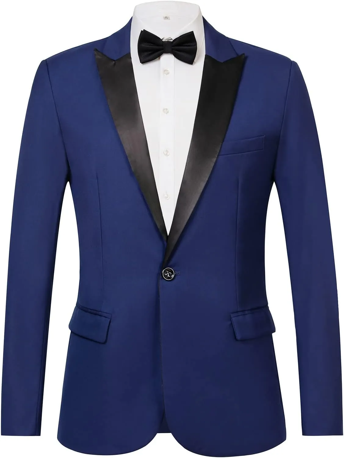 THWEI Mens Tuxedo Jacket One Button Blazer Dress Suit for Wedding Dinner Party