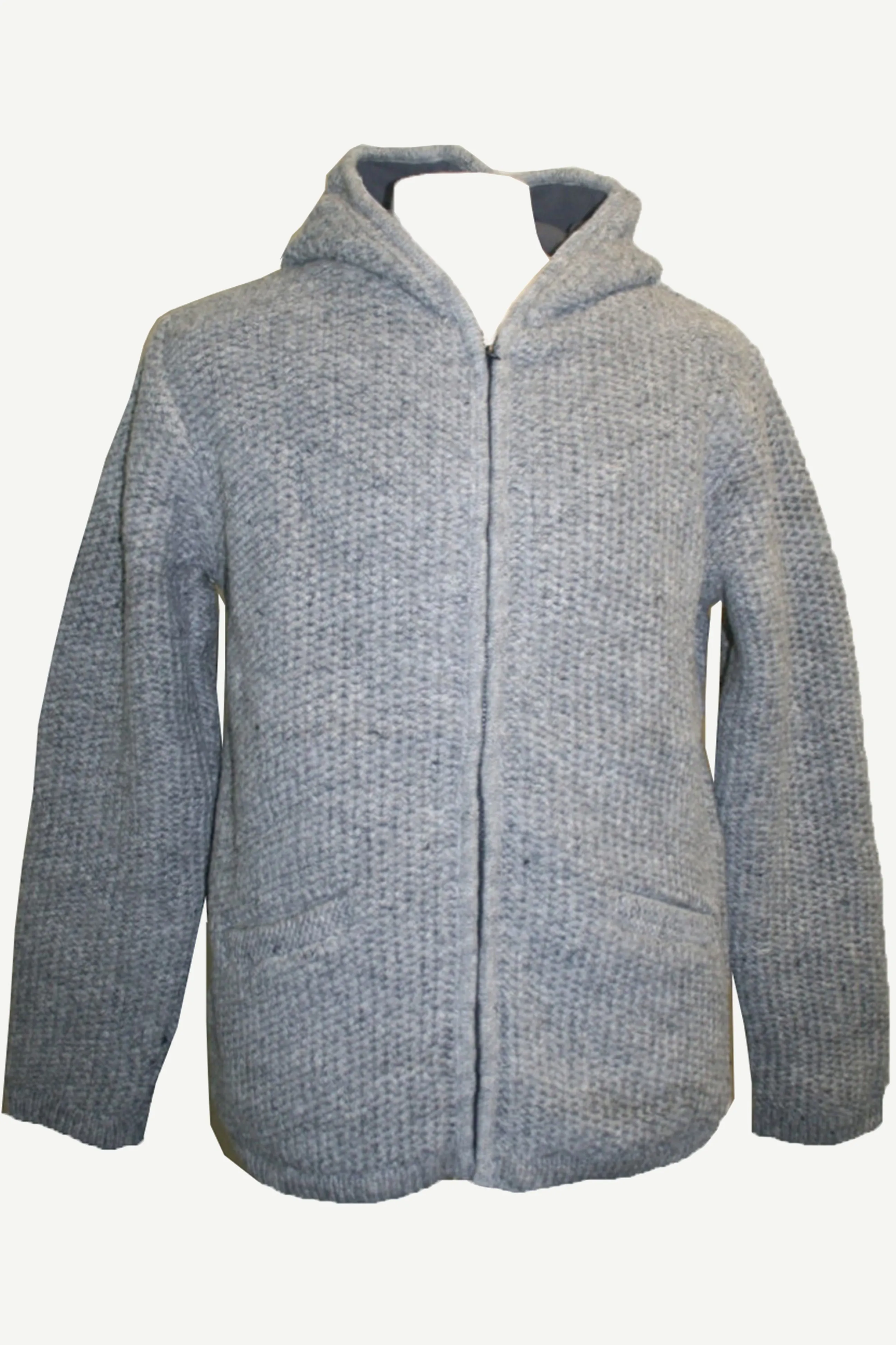 UF 5 Himalayan Unisex Lamb's Wool Warm Fleece Hoodie Sweater Coat Jacket