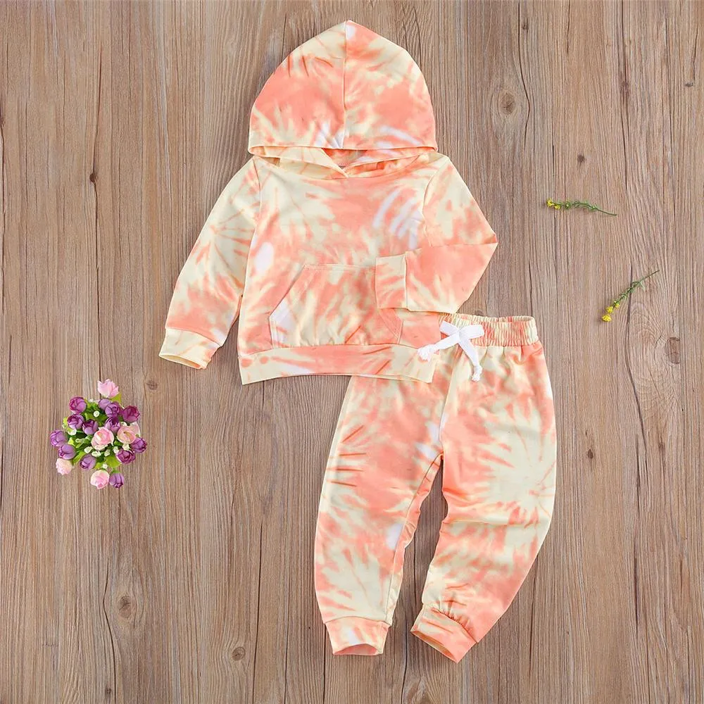 Unisex Tie Dye Long Sleeve Top & Pants Wholesale Kids Boutique Clothes