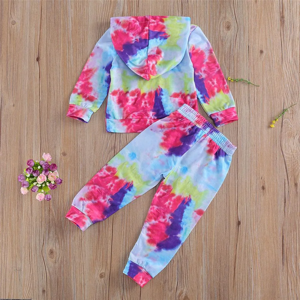 Unisex Tie Dye Long Sleeve Top & Pants Wholesale Kids Boutique Clothes