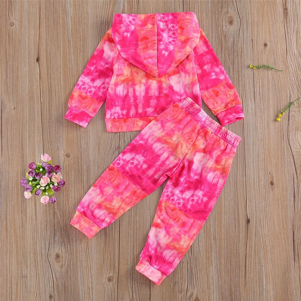Unisex Tie Dye Long Sleeve Top & Pants Wholesale Kids Boutique Clothes
