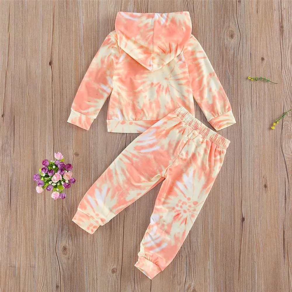 Unisex Tie Dye Long Sleeve Top & Pants Wholesale Kids Boutique Clothes