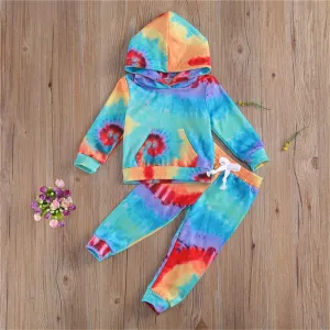 Unisex Tie Dye Long Sleeve Top & Pants Wholesale Kids Boutique Clothes