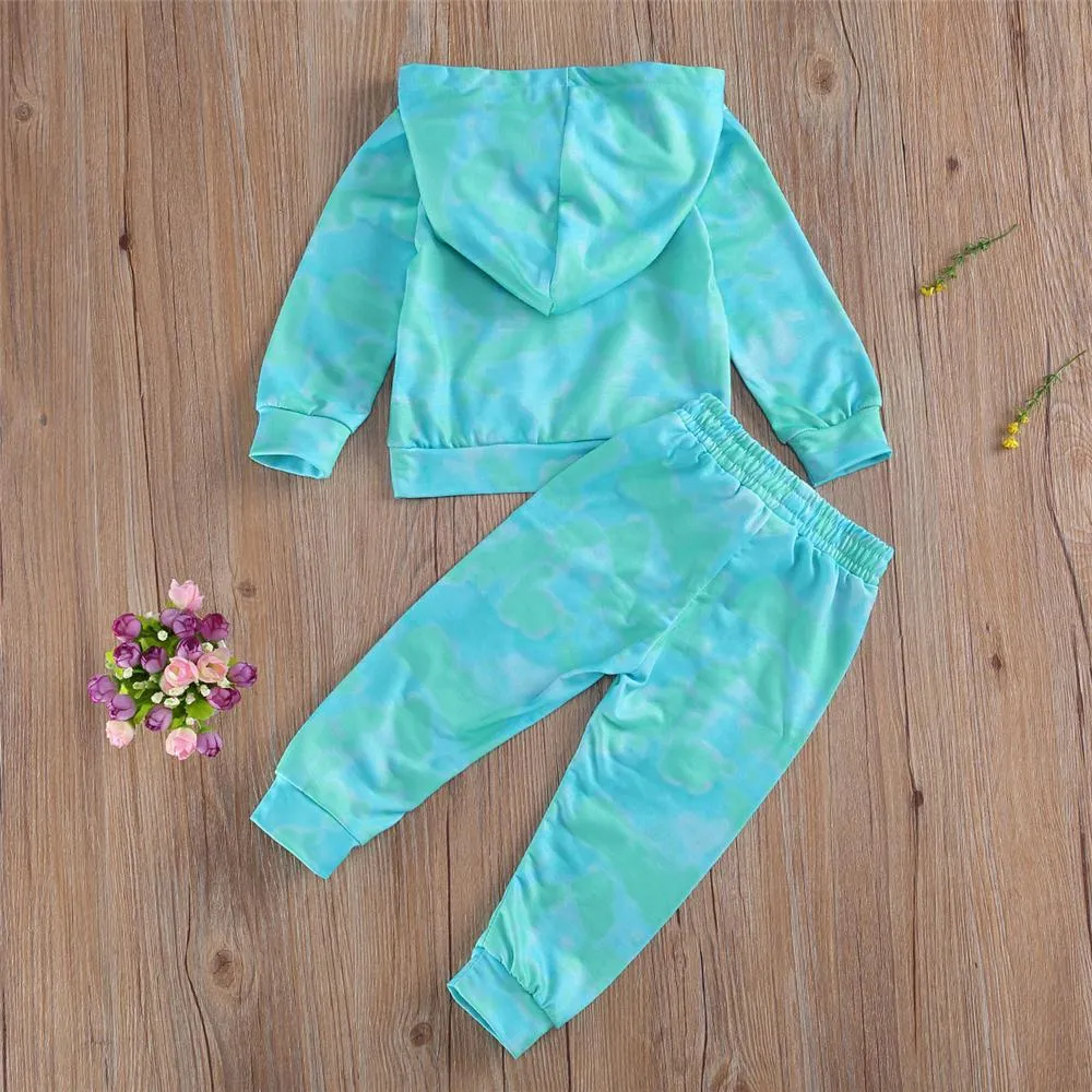 Unisex Tie Dye Long Sleeve Top & Pants Wholesale Kids Boutique Clothes