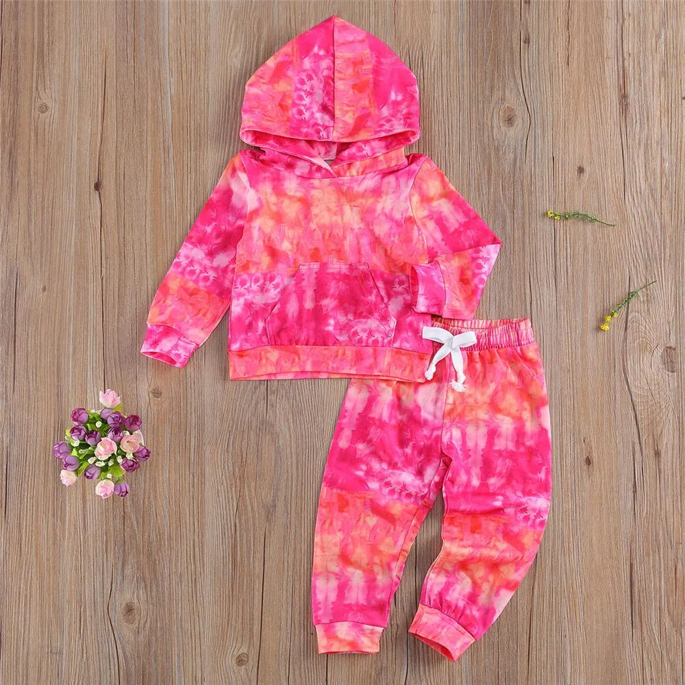 Unisex Tie Dye Long Sleeve Top & Pants Wholesale Kids Boutique Clothes