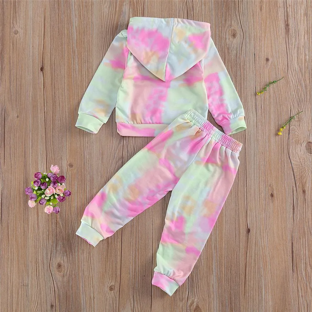 Unisex Tie Dye Long Sleeve Top & Pants Wholesale Kids Boutique Clothes