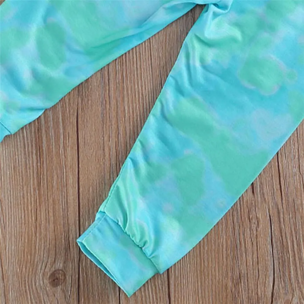 Unisex Tie Dye Long Sleeve Top & Pants Wholesale Kids Boutique Clothes