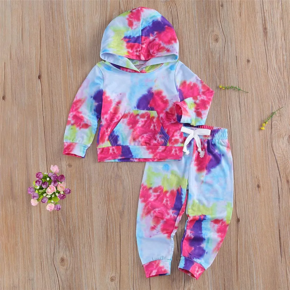 Unisex Tie Dye Long Sleeve Top & Pants Wholesale Kids Boutique Clothes
