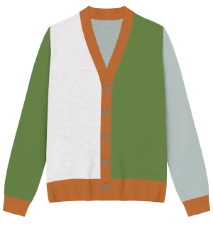 Unlabeled Colorblock Knit Cardigan