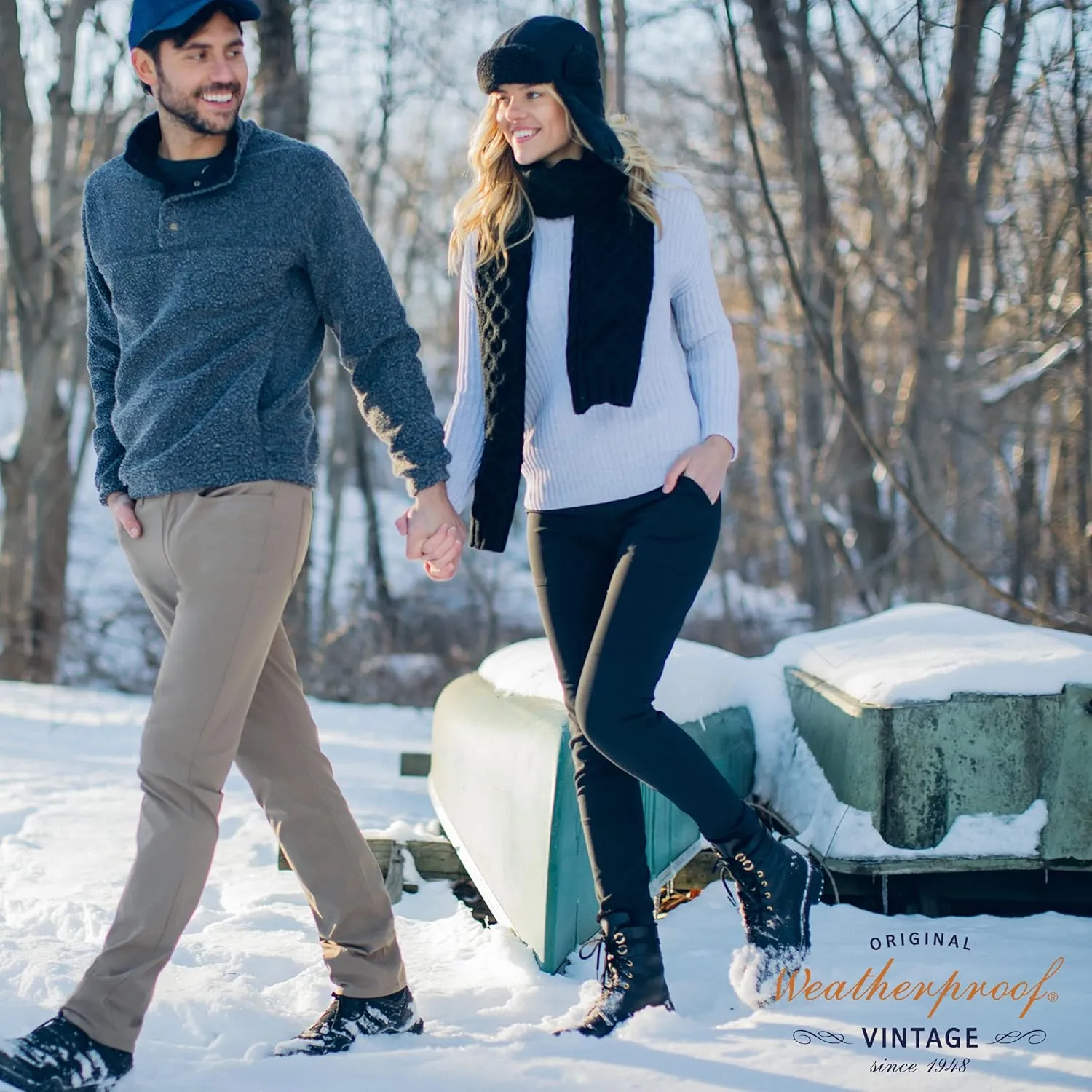 Weatherproof Vintage Hiking Pants - Men Straight Slim Fit Chino Mens Travel Pant, Lightweight Stretch Casual Pants for Men