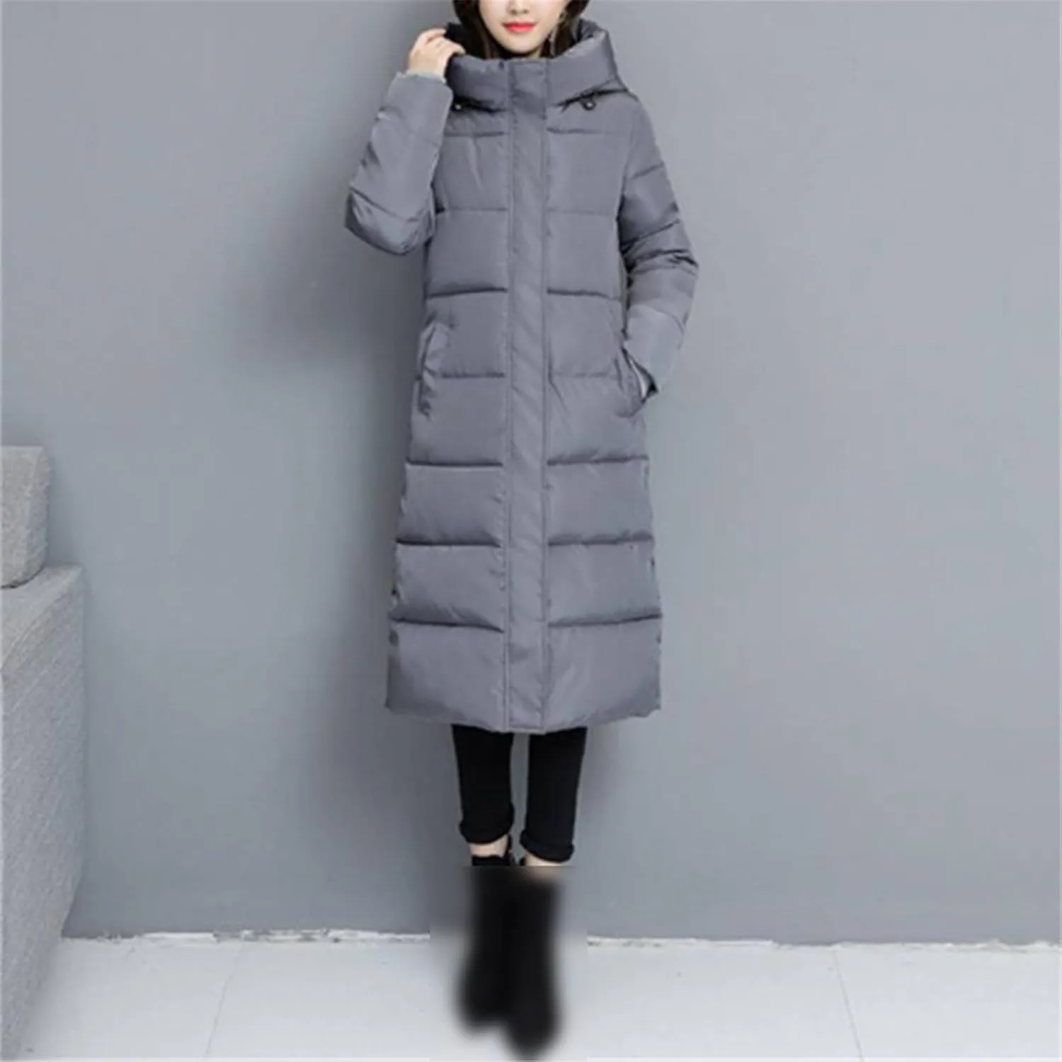 Winter Women Hooded Coat Plus Size Cotton Padded Jackets Thicken Long Windbreak Parkas Casual Warm Snow Wear