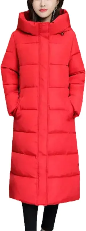 Winter Women Hooded Coat Plus Size Cotton Padded Jackets Thicken Long Windbreak Parkas Casual Warm Snow Wear