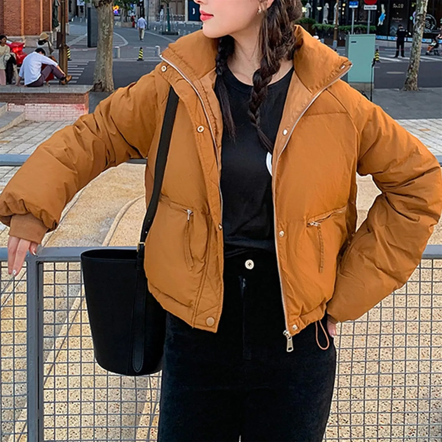 Winter Women's Down Jackets Hooded Warm Casual Coat Puffer Jacket Cotton Padded Short Jacket Loose Parka Overcoat