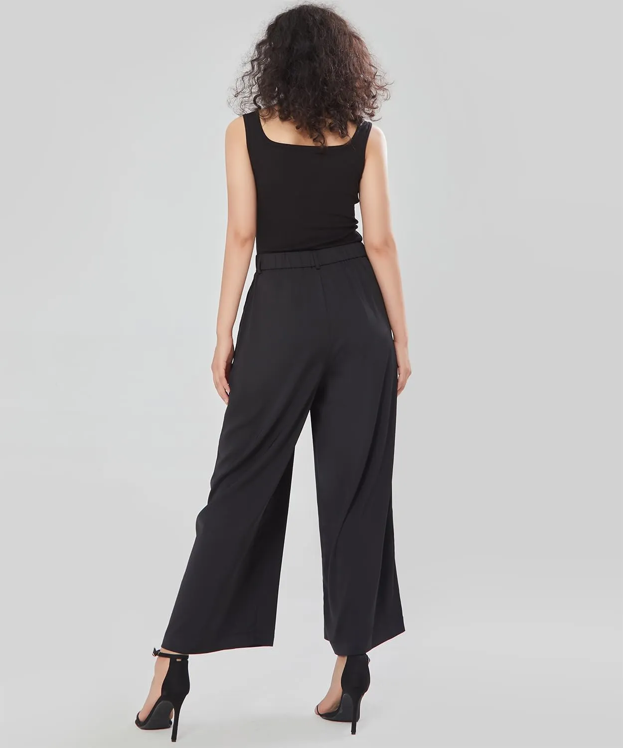 Women High Waist Casual Flowy Wide Leg Long Pants Trousers for Women Beach Vacation