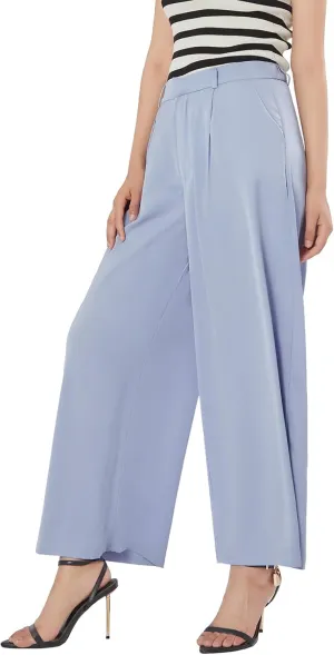 Women High Waist Casual Flowy Wide Leg Long Pants Trousers for Women Beach Vacation