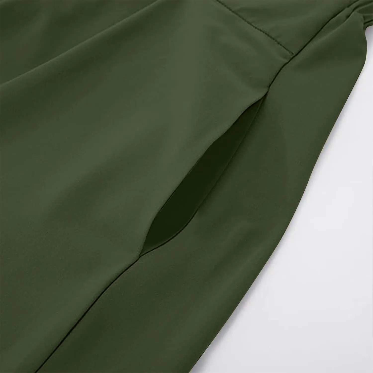 Women's Basic Versatile Stretchy Flared Casual Midi Skater Skirt Ruched High Waist Knee Length A-Line Pleated Skirts