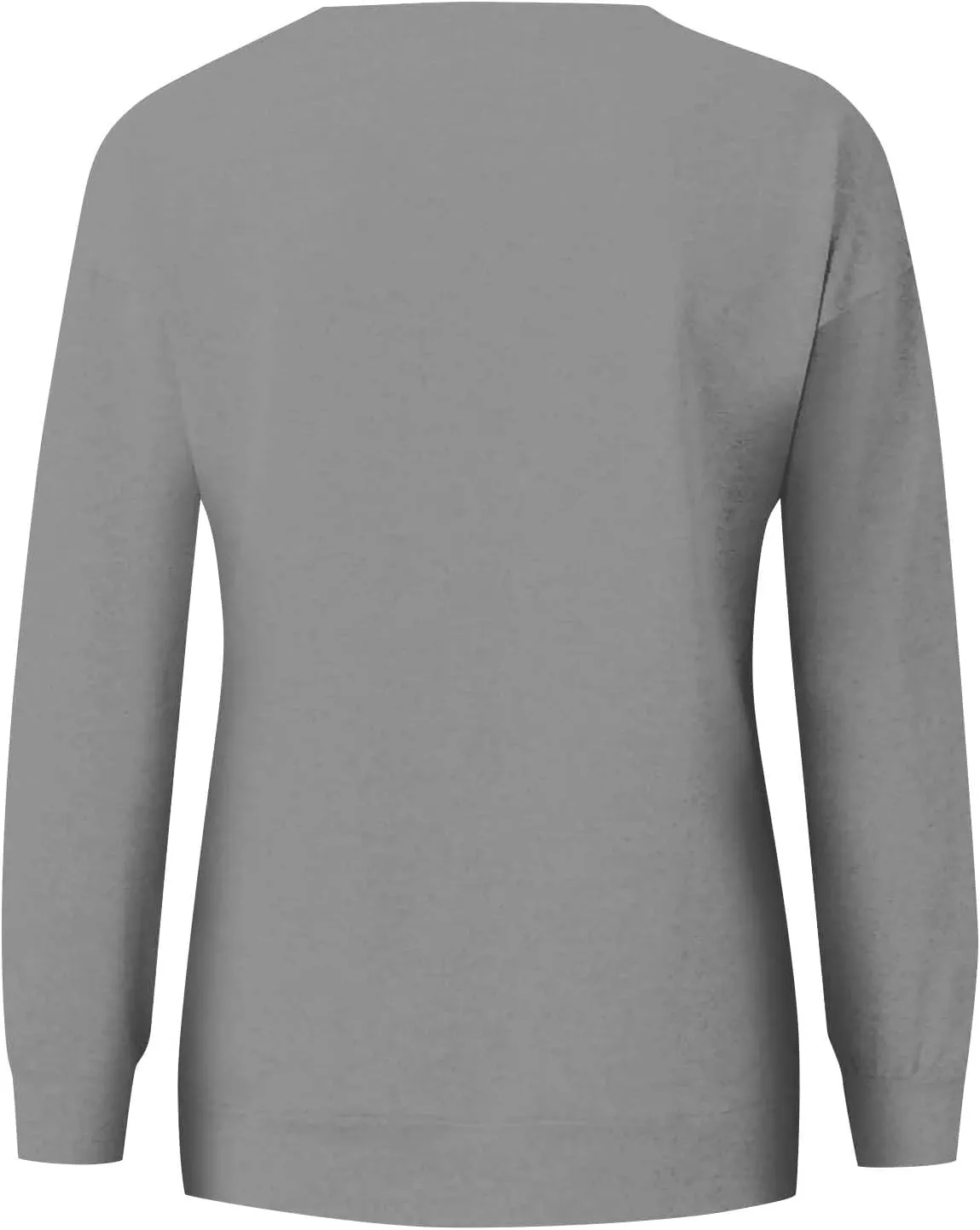 Womens Fashion Blouse Long Sleeves Round Neck Sweatshirt Fitted Solid Color Tops Pullover Casual Loose Hoodies