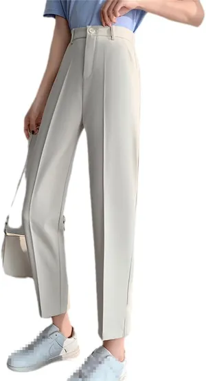 Women's Harem Pants Spring Summer Chic High Waist Office Solid Color Simple Trousers
