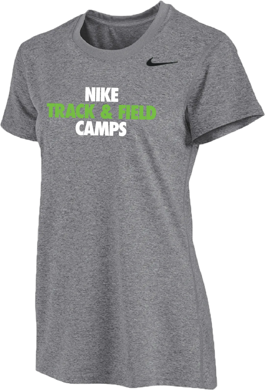 Womens Nike Track & Field Camps Short Sleeve Dri-Fit Tee - Carbon Heather