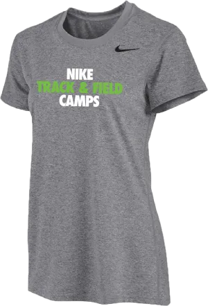 Womens Nike Track & Field Camps Short Sleeve Dri-Fit Tee - Carbon Heather