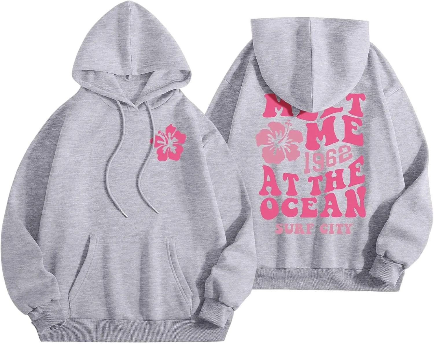Women's Oversize Y2K Hoodies Teen Girls Cute Graphic Preppy Sweatshirts Trendy Long Sleeve Fall Hooded Sportswear