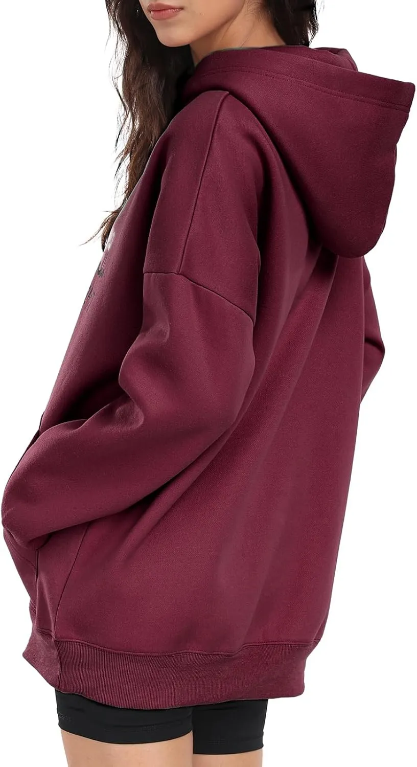 Womens Oversized Hoodies Fleece Sweatshirts Yes I'm Cold Me 24:7 Long Sleeve Sweaters Pullover Fall Clothes with Pocket