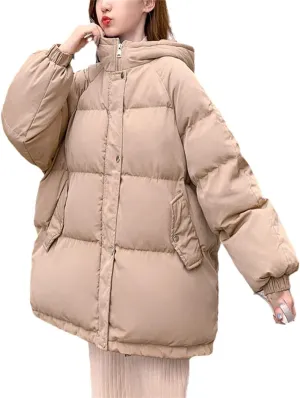 Women's Padded Down Jacket Short Bread Coats Chic Port Style Loose Thick BF Harajuku Student Cotton Parka